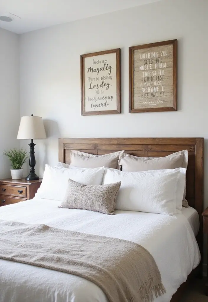 30 Farmhouse Guest Room Inspirations Full of Cozy Charm - 27. Inspirational Quotes