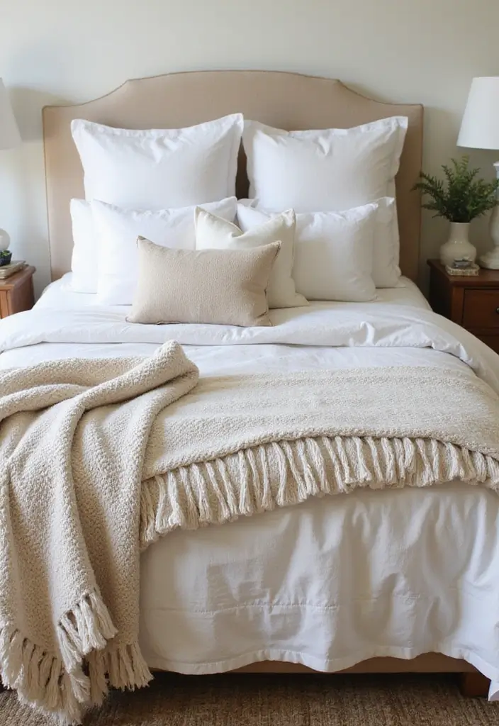30 Farmhouse Guest Room Inspirations Full of Cozy Charm - 3. Cozy Bedding Essentials