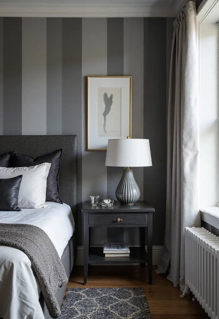 30 Guest Room Wallpaper Designs That Transform the Walls 16 30 Guest Room Wallpaper Designs That Transform the Walls - 16. Monochrome Magic