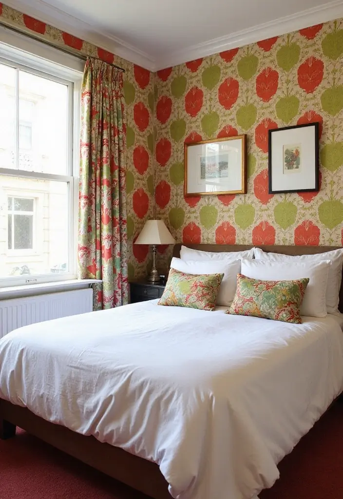 30 Guest Room Wallpaper Designs That Transform the Walls 17 30 Guest Room Wallpaper Designs That Transform the Walls - 17. Retro Patterns