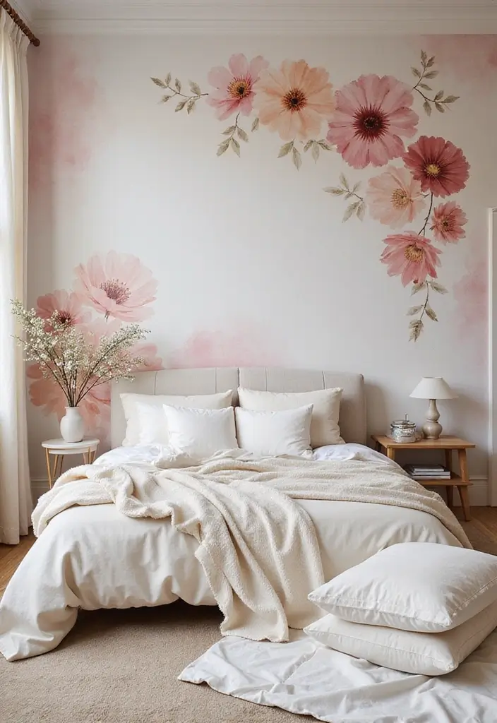 30 Guest Room Wallpaper Designs That Transform the Walls 20 30 Guest Room Wallpaper Designs That Transform the Walls - 20. Floral Watercolors