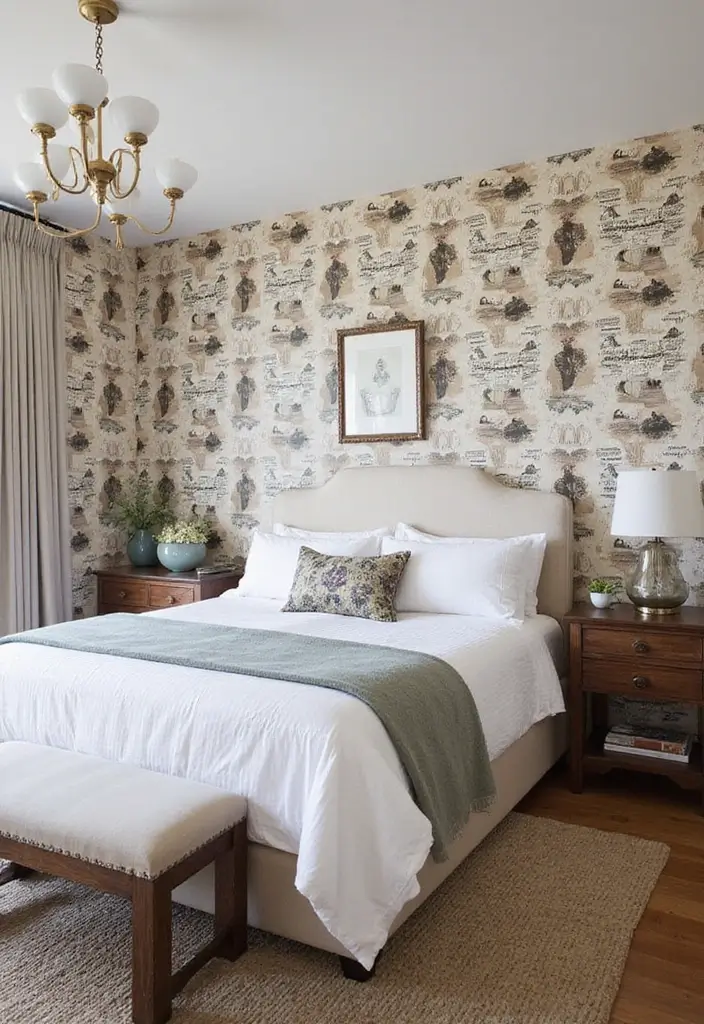 30 Guest Room Wallpaper Designs That Transform the Walls 24 30 Guest Room Wallpaper Designs That Transform the Walls - 24. Customized Prints