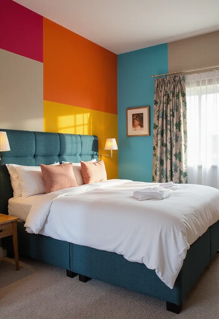 30 Guest Room Wallpaper Designs That Transform the Walls 25 30 Guest Room Wallpaper Designs That Transform the Walls - 25. Color Block Designs