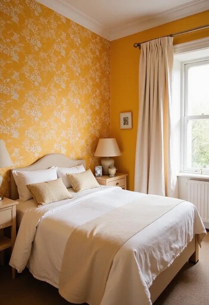 30 Guest Room Wallpaper Designs That Transform the Walls 28 30 Guest Room Wallpaper Designs That Transform the Walls - 28. Sun-kissed Hues