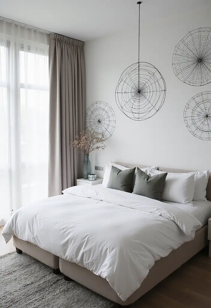 30 Guest Room Wallpaper Designs That Transform the Walls 30 30 Guest Room Wallpaper Designs That Transform the Walls - 30. Minimalist Graphics