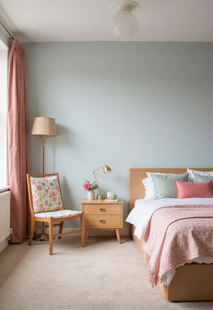 30 Guest Room Wallpaper Designs That Transform the Walls 4 30 Guest Room Wallpaper Designs That Transform the Walls - 4. Calming Pastels