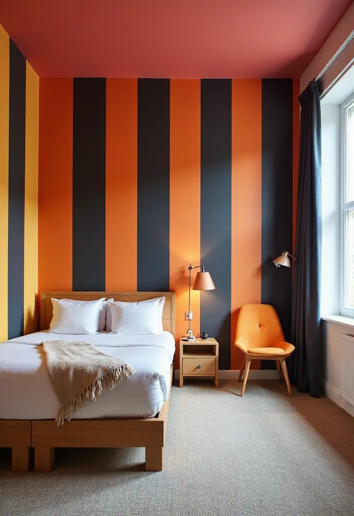 30 Guest Room Wallpaper Designs That Transform the Walls 6 30 Guest Room Wallpaper Designs That Transform the Walls - 6. Bold Stripes