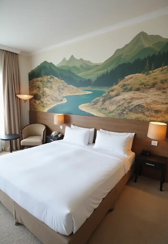 30 Guest Room Wallpaper Designs That Transform the Walls 7 30 Guest Room Wallpaper Designs That Transform the Walls - 7. Artistic Murals