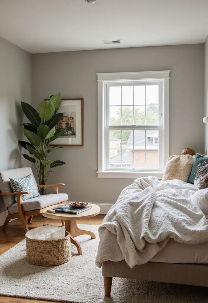 30 Guest Room in Basement Ideas That Look Bright and Cozy - 13. Smart Furniture Arrangement