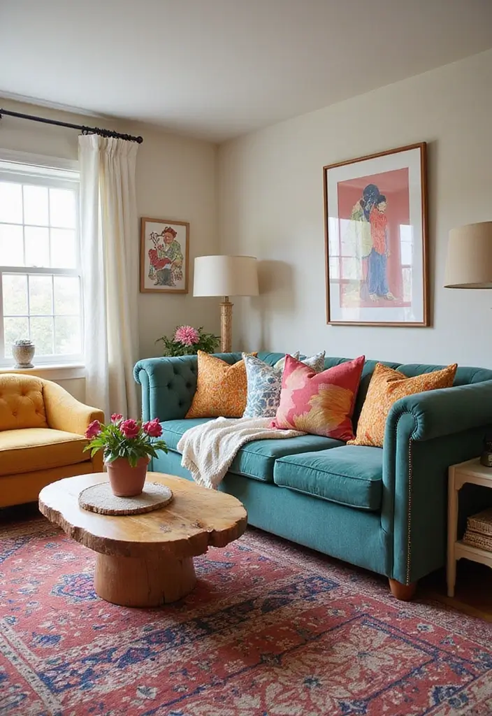 30 Guest Room in Basement Ideas That Look Bright and Cozy - 14. Transforming with Colorful Accents