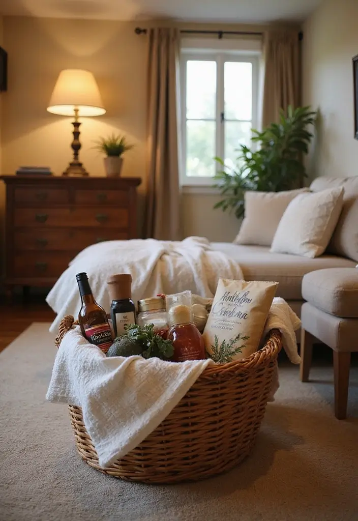 30 Guest Room in Basement Ideas That Look Bright and Cozy - 29. Personalized Welcome Baskets