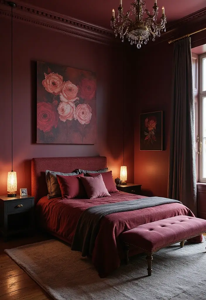 30 Moody Guest Room Inspirations That Feel Cozy and Elegant - 1. Embrace Deep Jewel Tones
