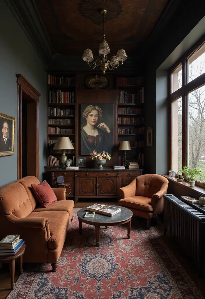 30 Moody Guest Room Inspirations That Feel Cozy and Elegant - 10. Dark Academia Aesthetic