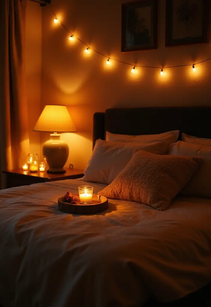 30 Moody Guest Room Inspirations That Feel Cozy and Elegant - 3. Alluring Ambient Lighting