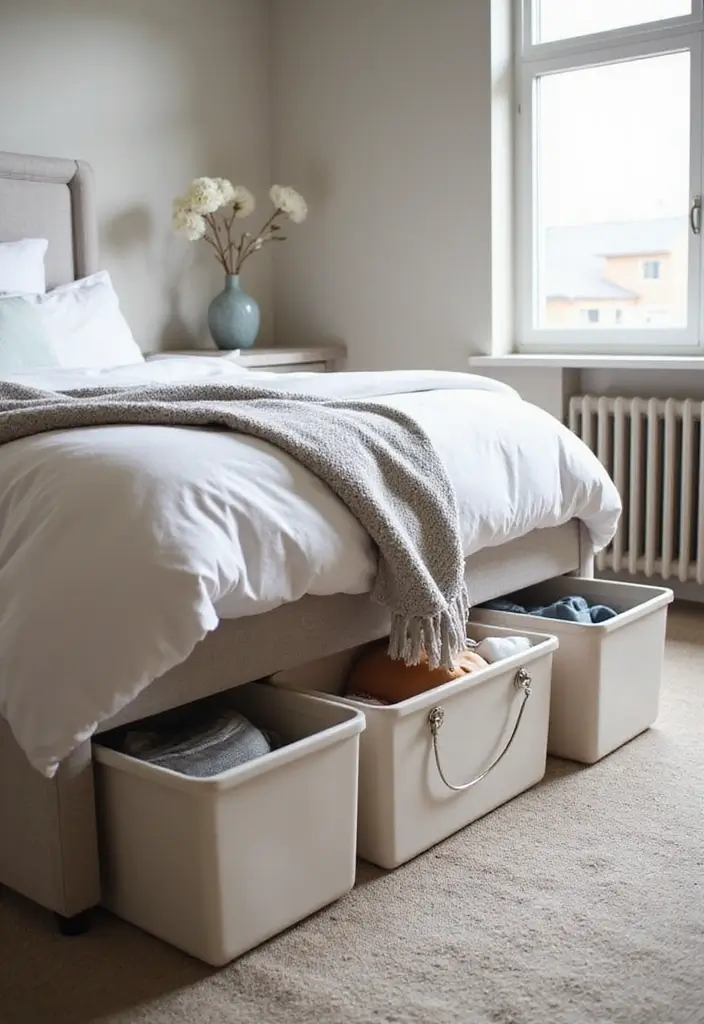 30 Multipurpose Guest Room Ideas That Save Space - 10. Under-Bed Storage Solutions