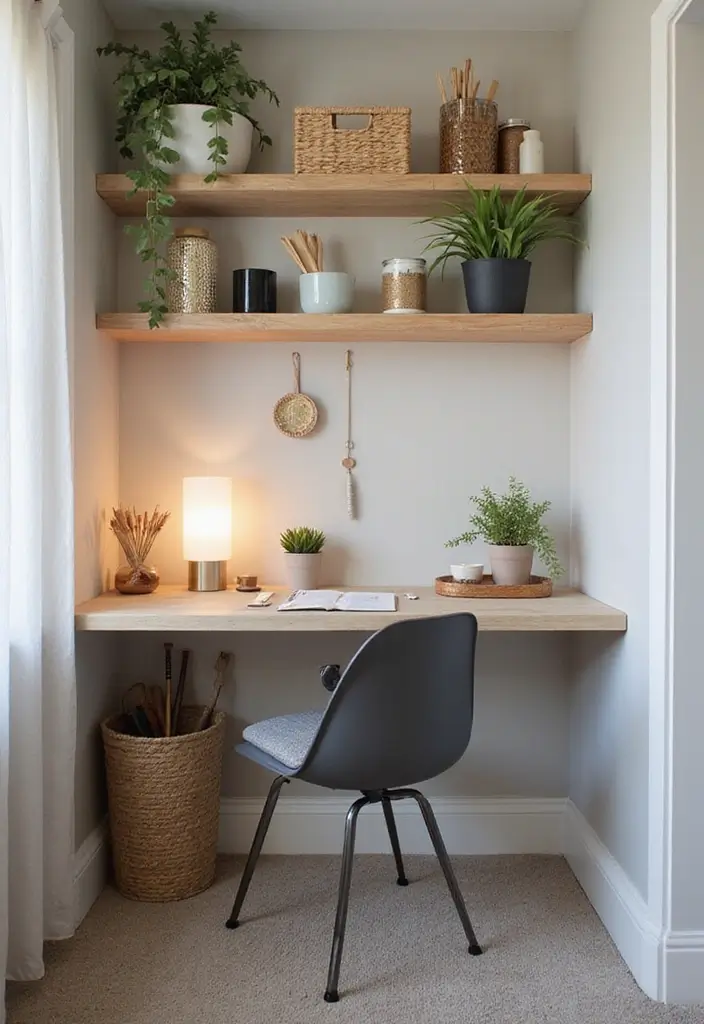 30 Multipurpose Guest Room Ideas That Save Space - 15. Wall-Mounted Desks