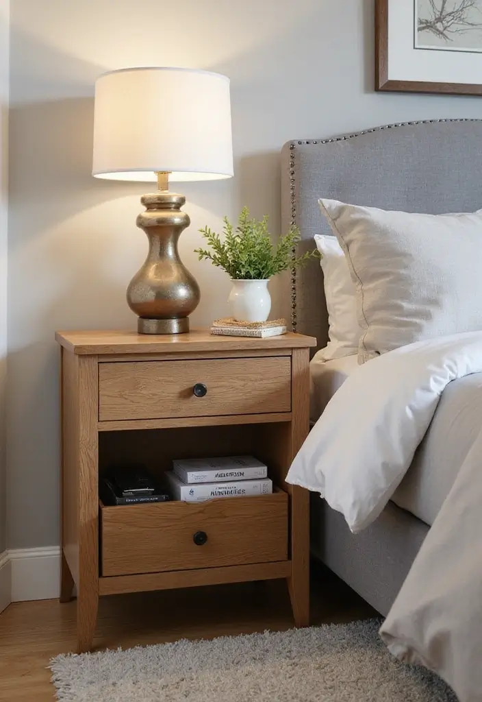 30 Multipurpose Guest Room Ideas That Save Space - 21. Multi-Purpose Bedside Tables