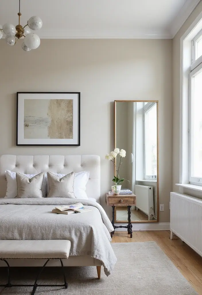 30 Multipurpose Guest Room Ideas That Save Space - 28. Smart Use of Mirrors