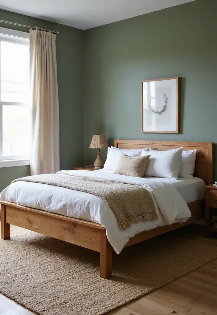 30 Sage Green Guest Room Inspirations That Feel Soft and Calm 1 30 Sage Green Guest Room Inspirations That Feel Soft and Calm - 1. Earthy Textures with Sage Green