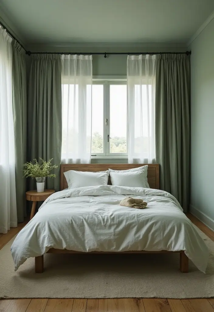 30 Sage Green Guest Room Inspirations That Feel Soft and Calm 11 30 Sage Green Guest Room Inspirations That Feel Soft and Calm - 11. Organic Fabrics