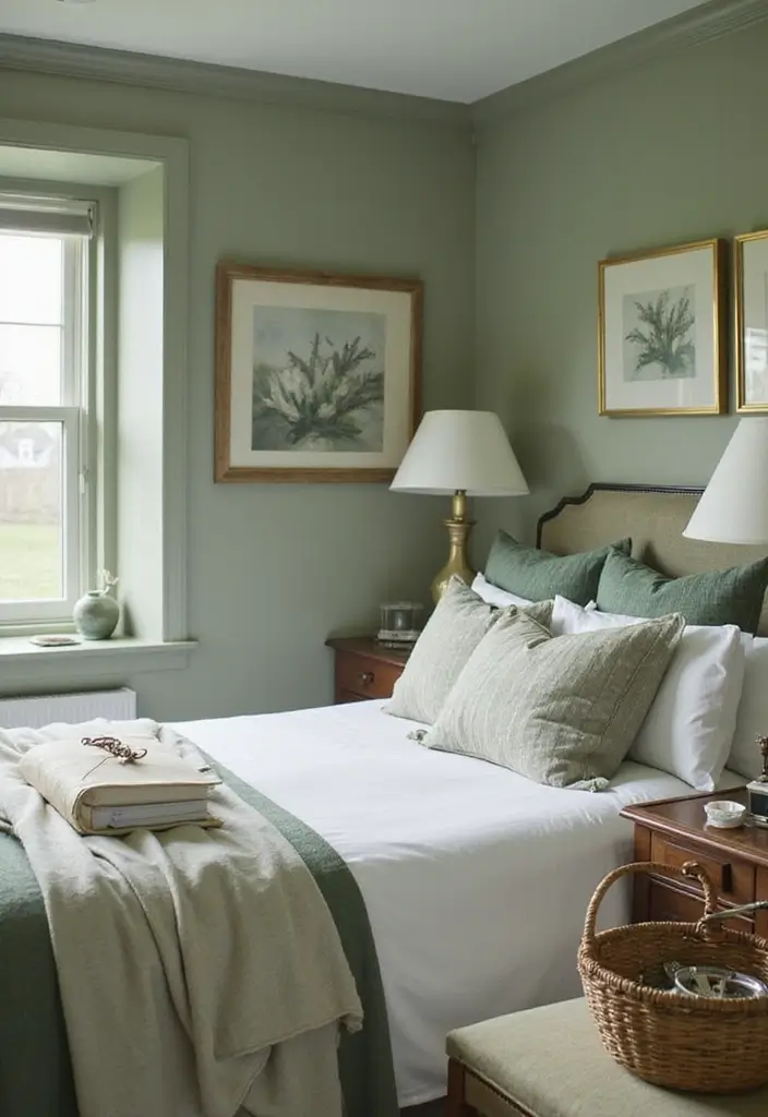 30 Sage Green Guest Room Inspirations That Feel Soft and Calm 18 30 Sage Green Guest Room Inspirations That Feel Soft and Calm - 18. Personalized Welcome Touches