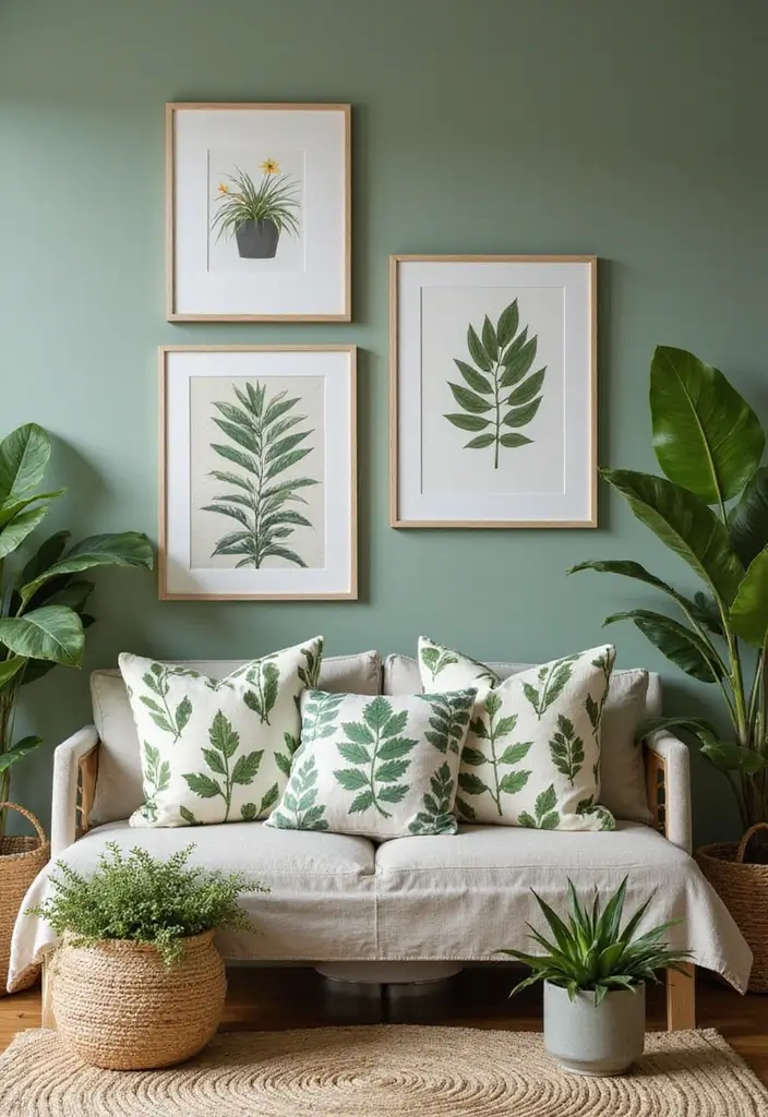 30 Sage Green Guest Room Inspirations That Feel Soft and Calm 2 30 Sage Green Guest Room Inspirations That Feel Soft and Calm - 2. Nature-Inspired Accents
