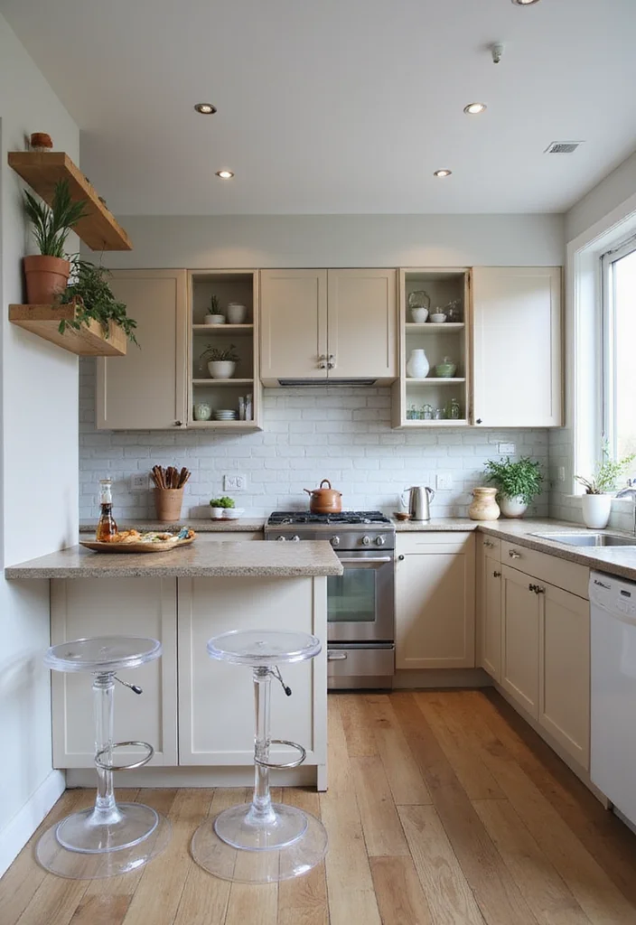 10 Super Small Kitchen Ideas for Maximizing Every Inch 6. Transparent Elements