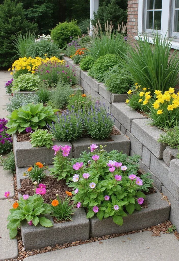12 Backyard Cinder Block Ideas for Affordable Creative Builds 1 12 Backyard Cinder Block Ideas for Affordable Creative Builds - 1. Cinder Block Planters
