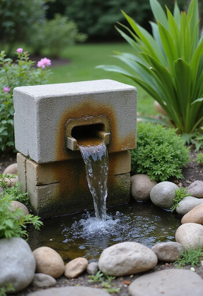12 Backyard Cinder Block Ideas for Affordable Creative Builds 78 12 Backyard Cinder Block Ideas for Affordable Creative Builds - 8. Cinder Block Water Feature
