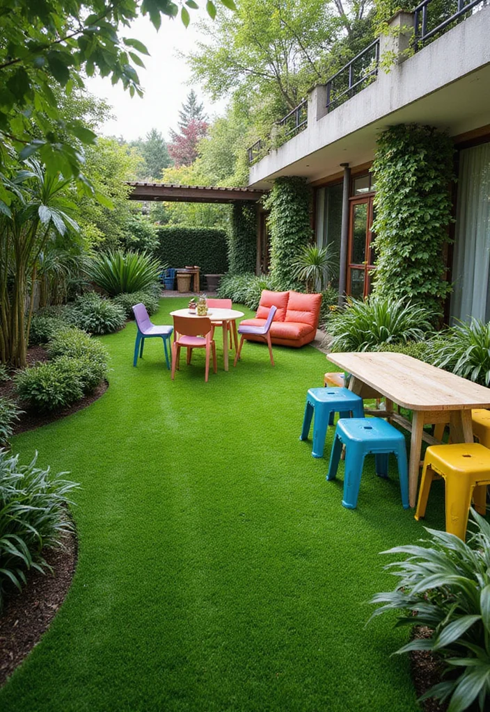 12 Backyard Flooring Ideas for Clean Durable Outdoor Surfaces 12. Eco Friendly Turf