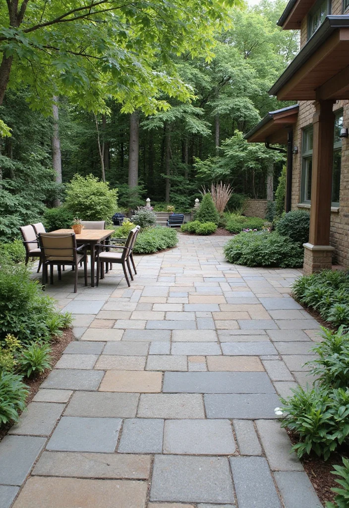 12 Backyard Flooring Ideas for Clean Durable Outdoor Surfaces 3. Natural Stone Pavers