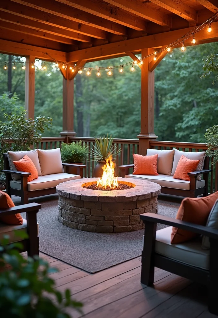 12 Backyard Porch Ideas for Warm Inviting Outdoor Living 8. DIY Fire Pit