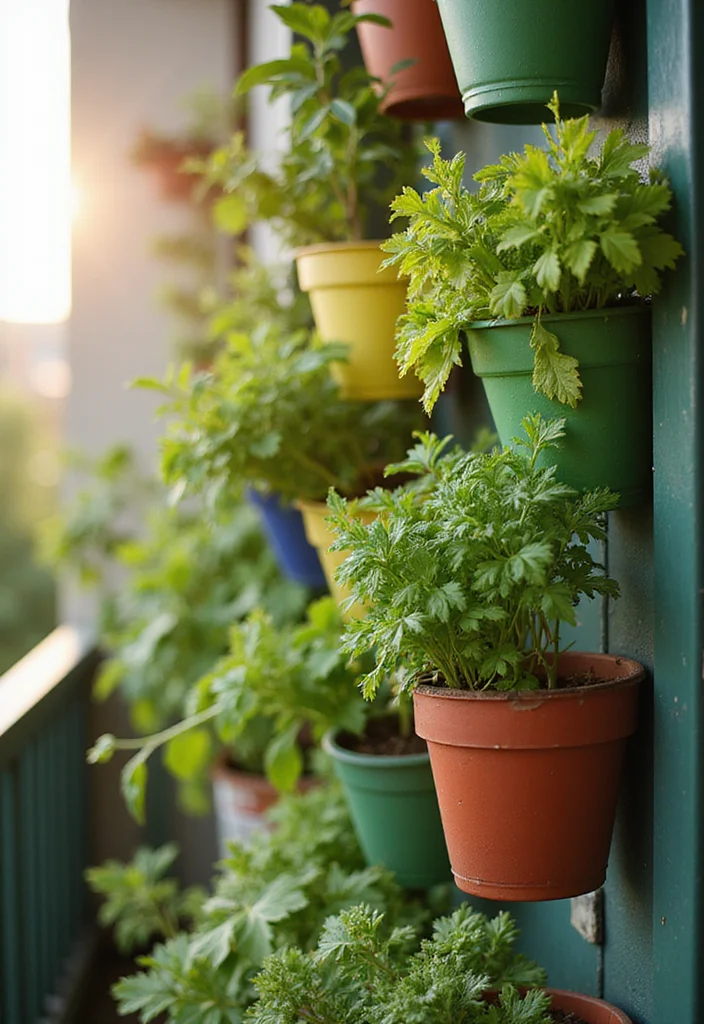 12 Balcony Kitchen Ideas for Compact Clever Outdoor Cooking 1. Vertical Herb Gardens