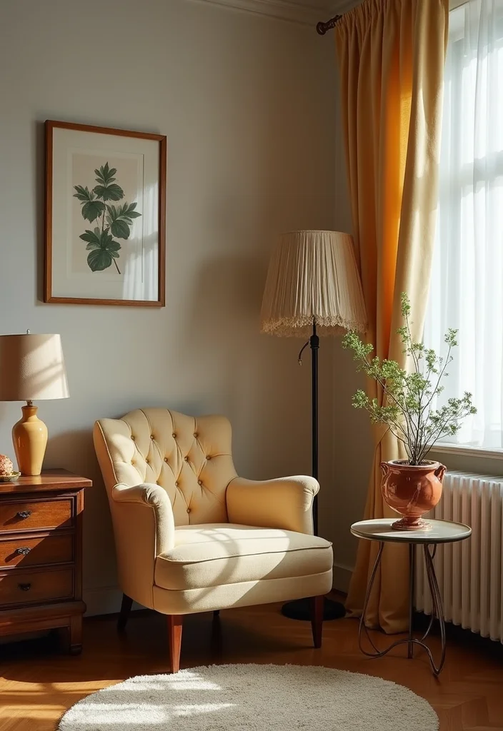 12 Bedroom Sitting Area Ideas for Cozy Relaxed Corners - 9. Vintage Furniture for Character