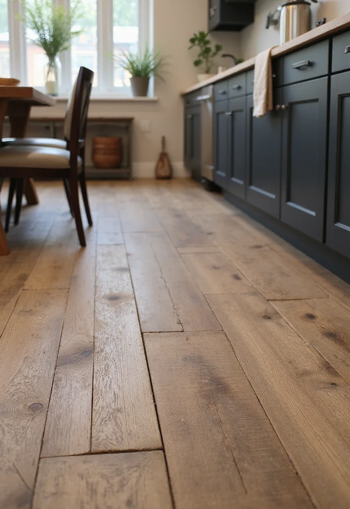 12 Kitchen Floor Tiles Ideas for Durable Stylish Living 1. Reclaimed Wood Look Tiles