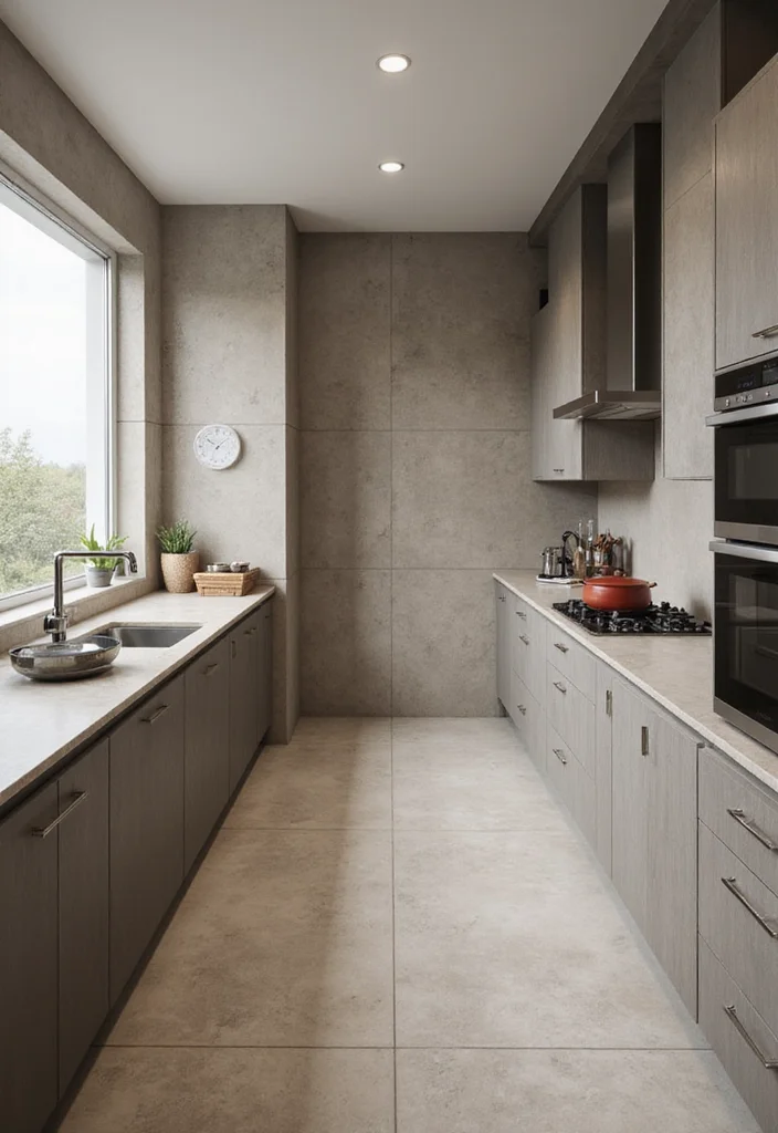 12 Kitchen Floor Tiles Ideas for Durable Stylish Living 9. Porcelain Tiles with a Matte Finish