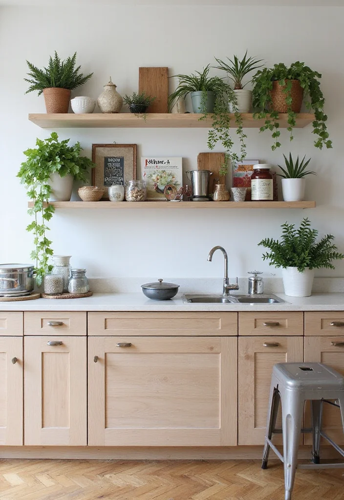 12 Kitchen Furniture Ideas for Practical Comfortable Use - 7. Wall-Mounted Shelves