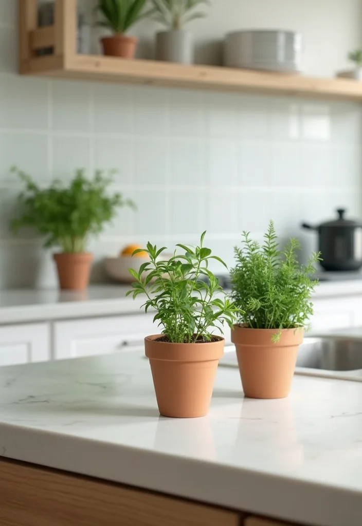 12 Kitchen Island Decor Ideas for Simple Polished Accents 1 12 Kitchen Island Decor Ideas for Simple Polished Accents - 1. Fresh Greenery