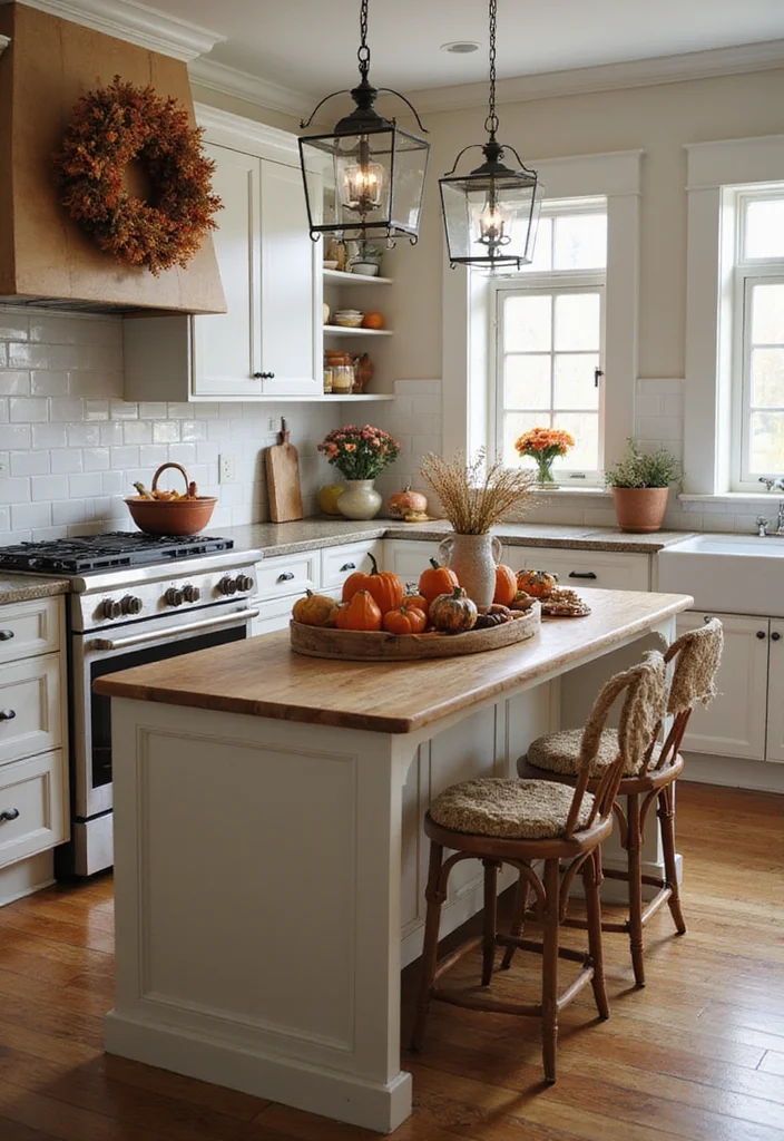 12 Kitchen Island Decor Ideas for Simple Polished Accents 100 12 Kitchen Island Decor Ideas for Simple Polished Accents - 10. Seasonal Decor