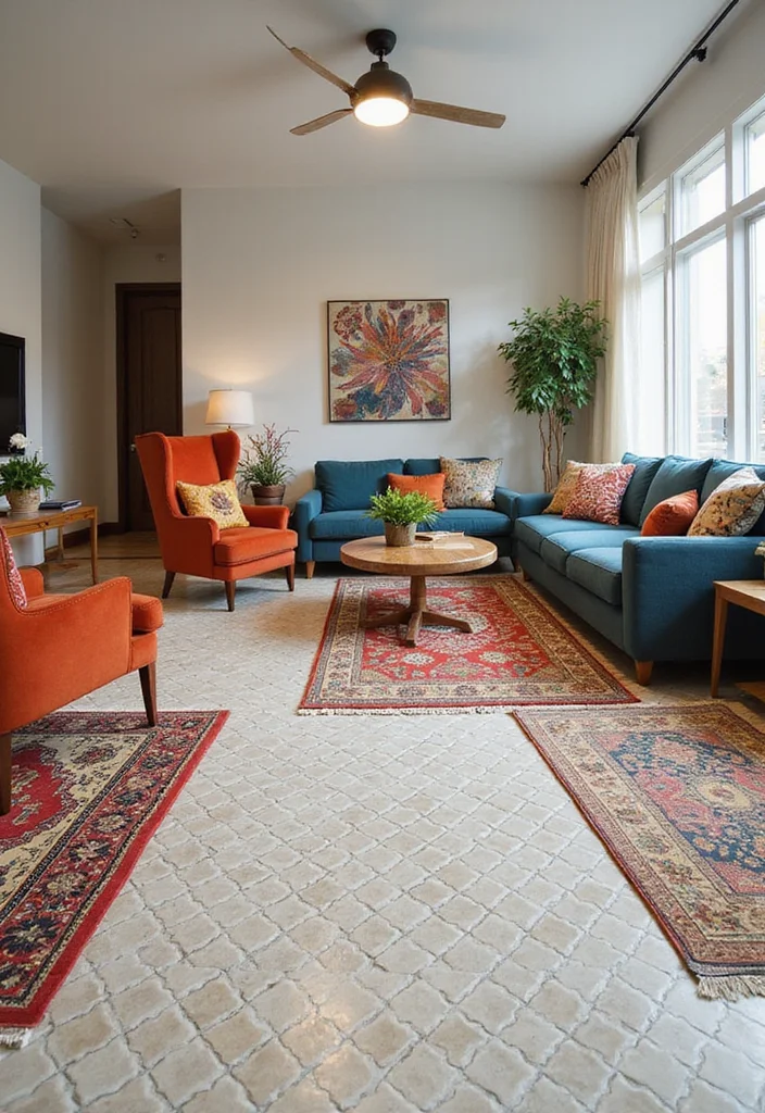 12 Living Room Flooring Ideas for Durable Stylish Comfort 2. Modern Tile Designs