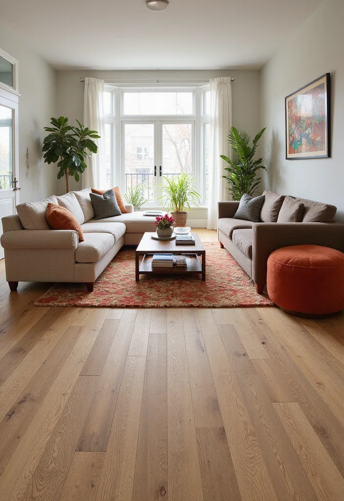 12 Living Room Flooring Ideas for Durable Stylish Comfort 3. Luxury Vinyl Flooring