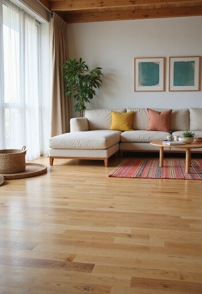 12 Living Room Flooring Ideas for Durable Stylish Comfort 5. Eco Friendly Bamboo Flooring