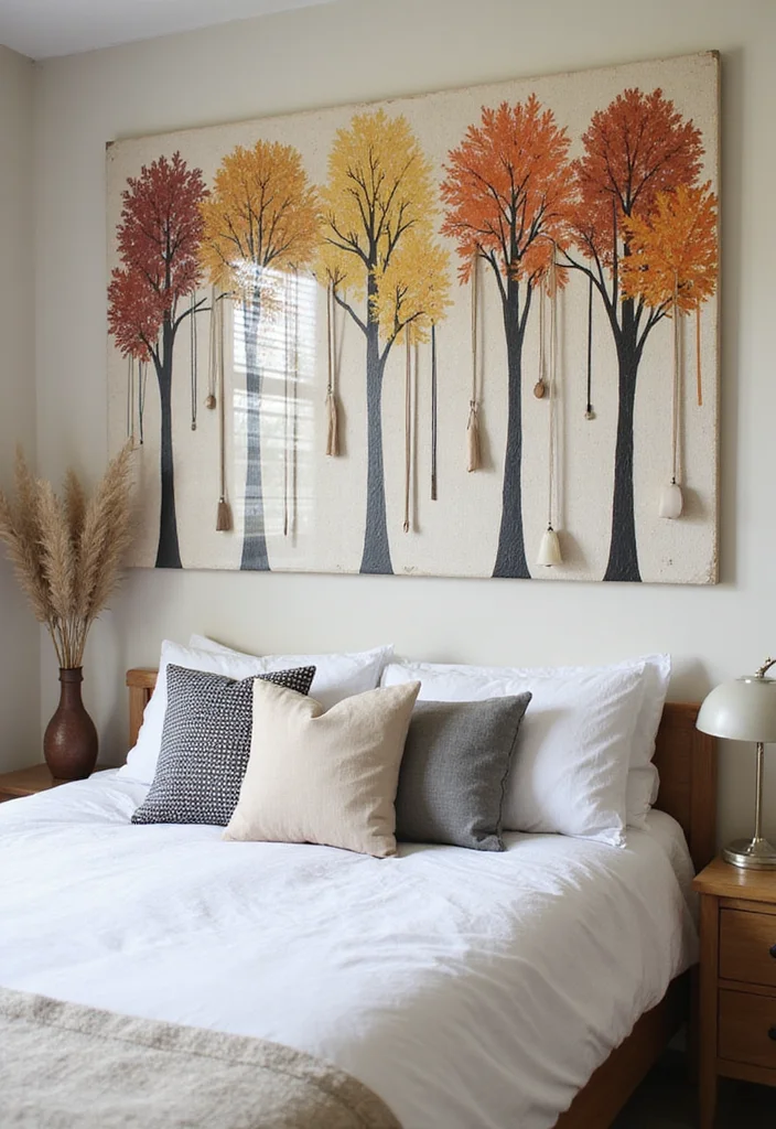 12 Picture Wall Ideas Bedroom for Meaningful Beautiful Displays 11. Seasonal Display