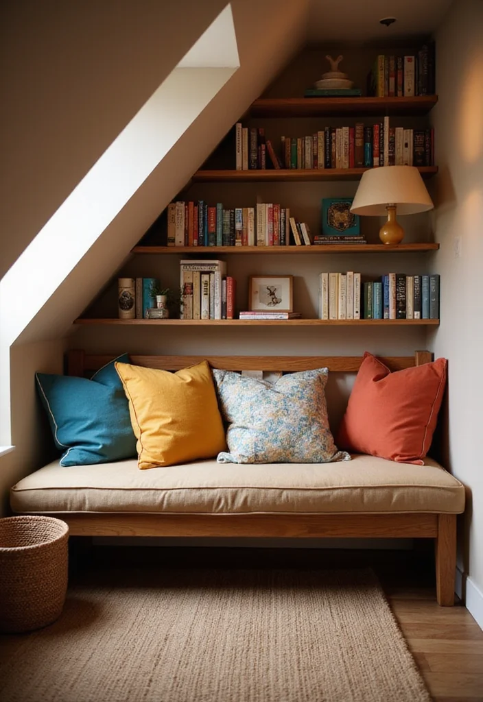 12 Slanted Ceiling Bedroom Ideas for Smart Stylish Layouts 1 12 Slanted Ceiling Bedroom Ideas for Smart Stylish Layouts 1. Cozy Reading Nook