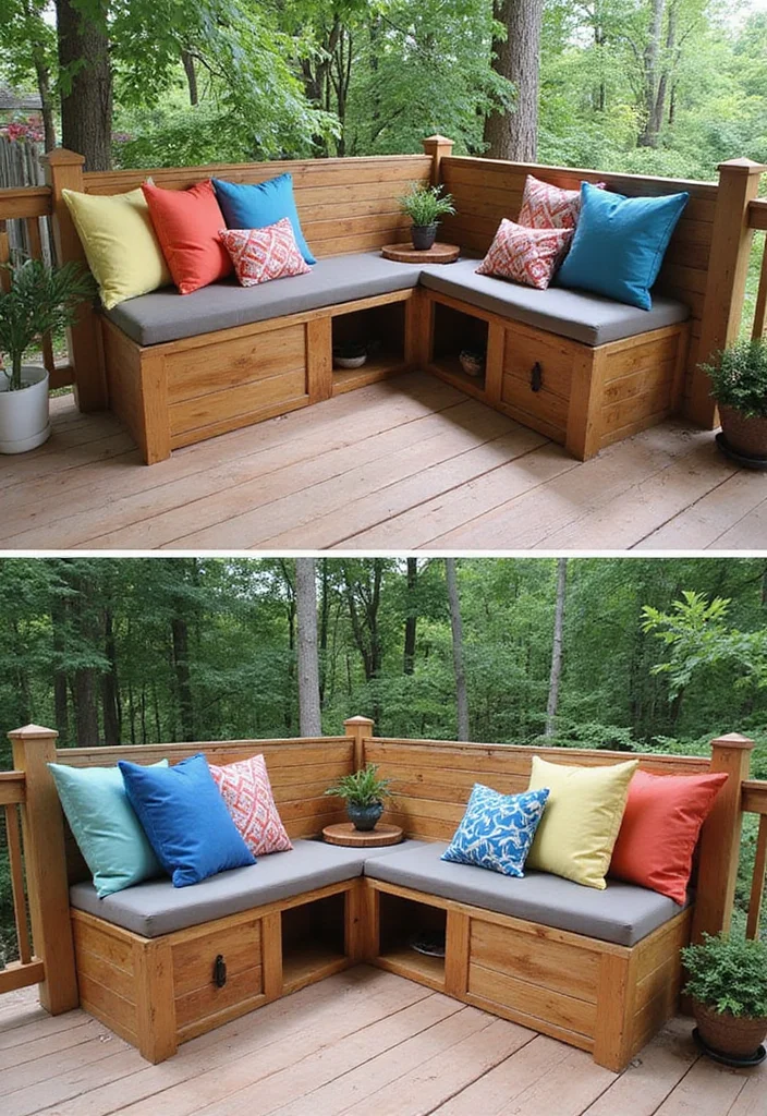 12 Small Backyard Deck Ideas for Functional Space Efficient Layouts 56 12 Small Backyard Deck Ideas for Functional Space Efficient Layouts 6. Built In Benches and Seating