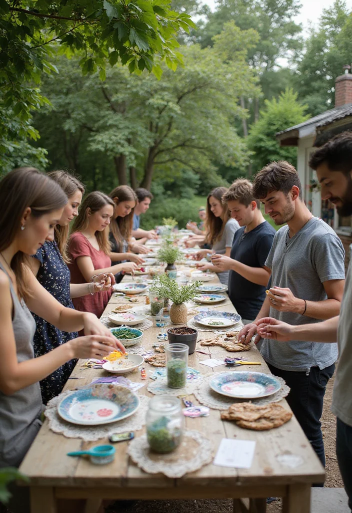 14 Backyard Entertainment Ideas for Fun Social Gatherings - 10. Eco-Friendly DIY Decor Workshop