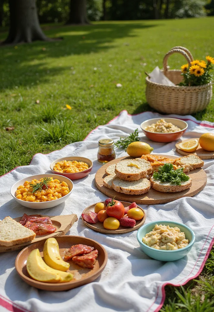 14 Backyard Entertainment Ideas for Fun Social Gatherings - 12. Backyard Picnic Brunch