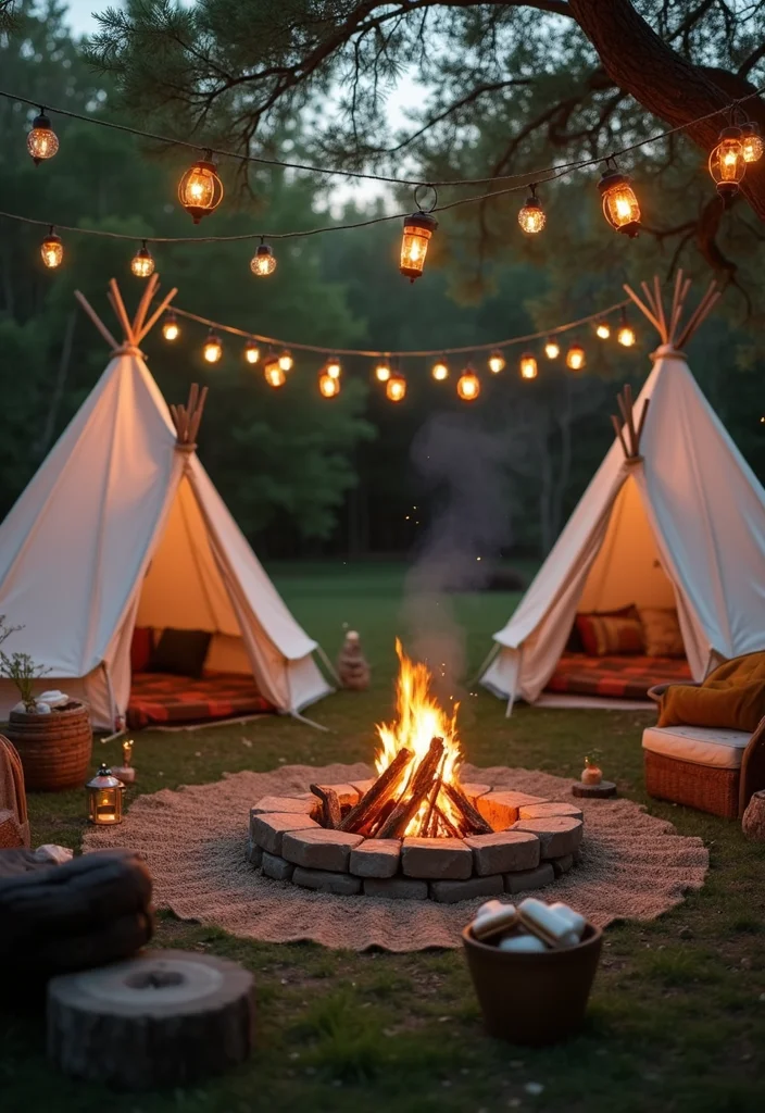 14 Backyard Entertainment Ideas for Fun Social Gatherings - 3. DIY Backyard Campout