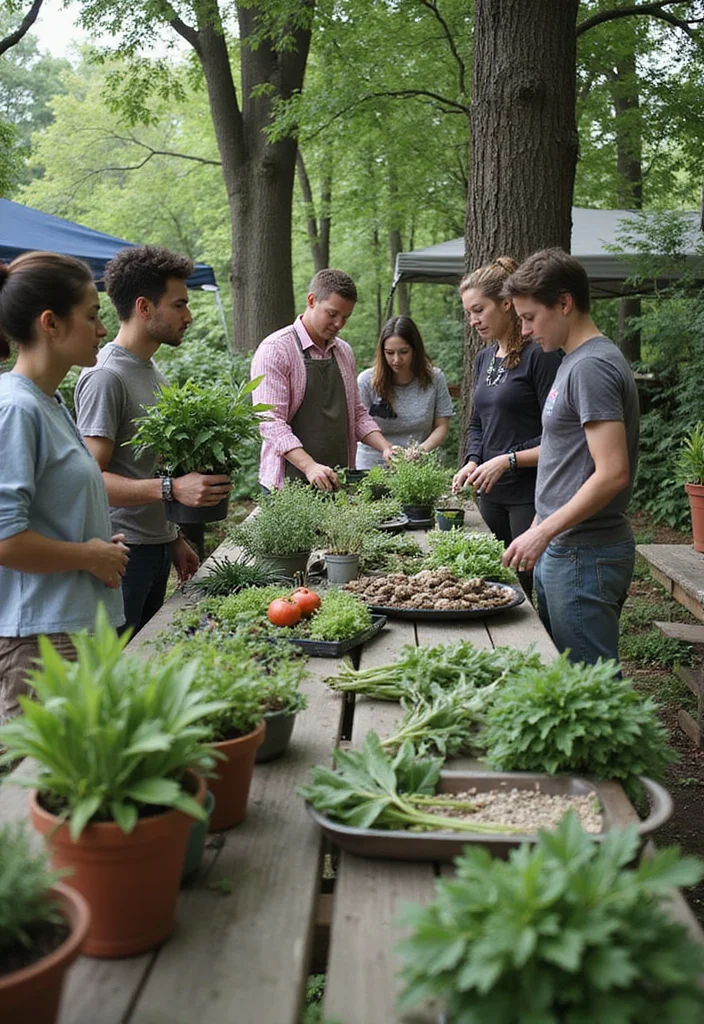 14 Backyard Entertainment Ideas for Fun Social Gatherings - 9. Herb and Plant Swap