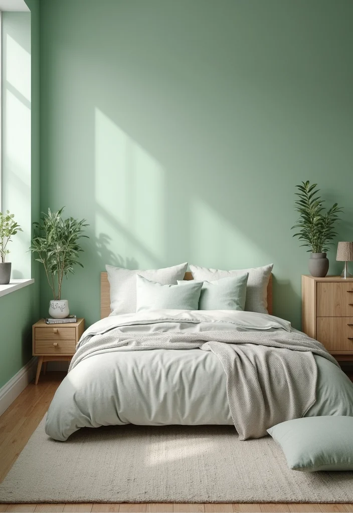 14 Bedroom Color Scheme Ideas for Calm Cohesive Style 23 14 Bedroom Color Scheme Ideas for Calm Cohesive Style - 3. Gentle Greens